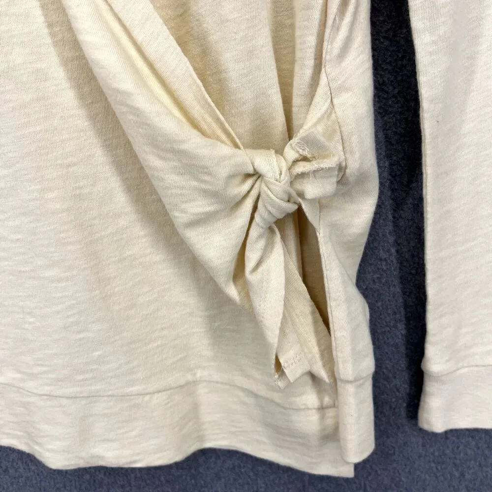 J.Crew Crewcuts Top Girls 12 pale‎ yellow long sleeve wrap tide T-shirt